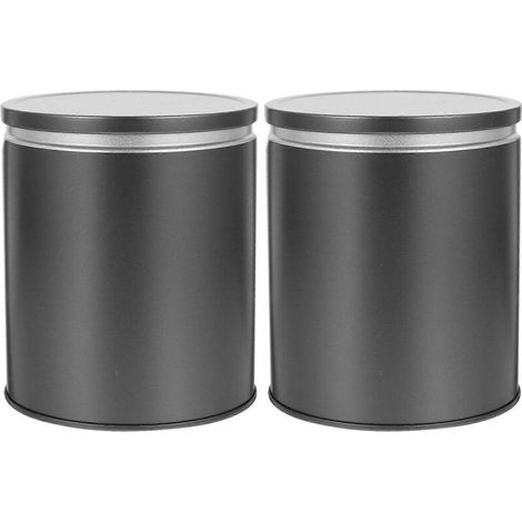 2 pots à thé en fer-blanc pour feuilles de thé en vrac (1/2)
