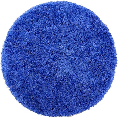 Tappeto a pelo lungo ø 140 cm Blu Cide