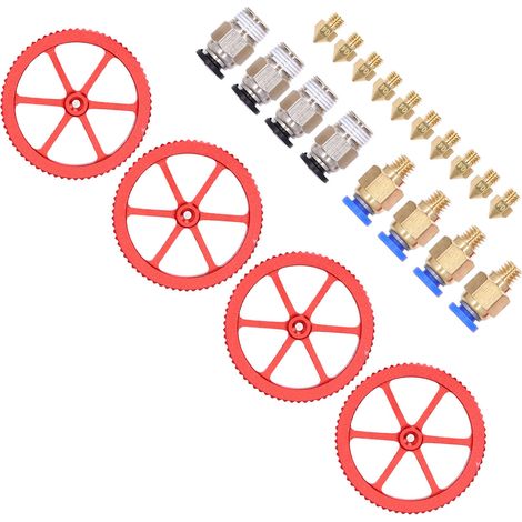 Kit d'écrous de nivellement manuel pour imprimante 3D, raccords pneumatiques, ressorts de matrice pour plateau chauffant, buses MK8 pour CR-1 (1/5)