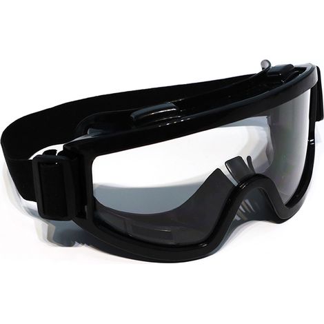Lunettes de protection anti-poussière, verres transparents, confortables pour le travail, monture noire. (1/5)