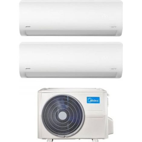 Midea – Climatiseur réversible 12000+18000 BTU – Wi-Fi intégré – Efficacité énergétique A++ – Débit d'air 2200 m3/h – Pour grandes pièces
