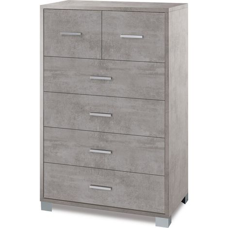 Mobile 4 + 2 Cassetti 70L x 41P x h112 – Finitura Cemento – Sarmog