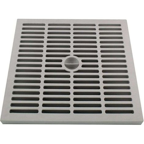 Grille de voirie 40 x 40 cm en polypropylène – Résistante aux chocs et aux produits chimiques – Traitement anti-UV – Dimensions nettes 38 x 38 cm