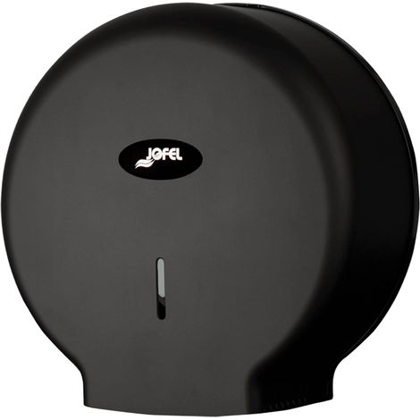 Jofel - Distributore di Rotoli di Carta igienica Industriale Grande, Carta 400m, Diametro 260mm, Anima 45-55mm, bagni pubblici, ABS di Alta qualità, AE77600-MT Nero Opaco (1/5)