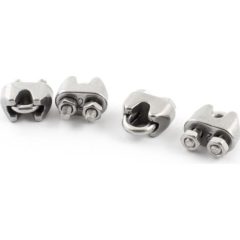 4 pièces de pinces câble en acier inoxydable pour 2/25'' 2mm (d68956d7172acdb2f089495fb65c04d5)