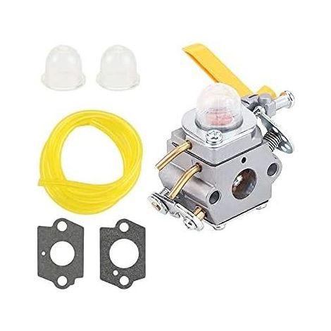 C1U-H60 Carburateur pour 25CC 26CC 30CC RYOBI HOMELITE String Trimmer RY28100 RY28120 RY28121 RY28140 avec Outil de réglage Pièces et Accessoires pour tondeuses (Color : Silver)