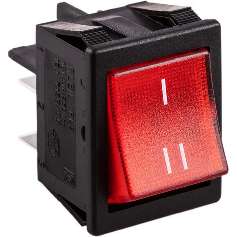 BeMatik - Interrupteur à bascule à lumière rouge à 6 broches DPDT (1/5)