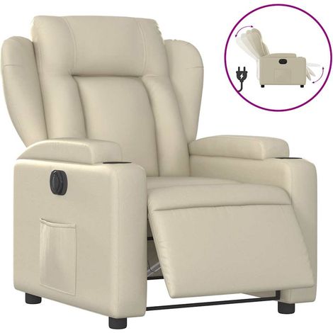 Maison Exclusive - Relaxsessel Elektrisch Creme Kunstleder
