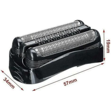 Pour rasoirs Braun : cassette tête de rasage intégrée 21S (argent) (produit compatible, durable et de haute qualité) (1/2)