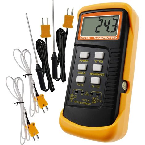 Mesure Précise de la Température, Surveillance Du Compteur de Chaleur avec 4 Sondes à Thermocouples, Capteur, Thermomètre à Thermocouple de Type K (1/5)
