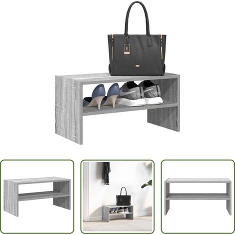 Rangement chaussures - Étagère à chaussures empilable sonoma gris 60x30x30,5 cm (1/5)