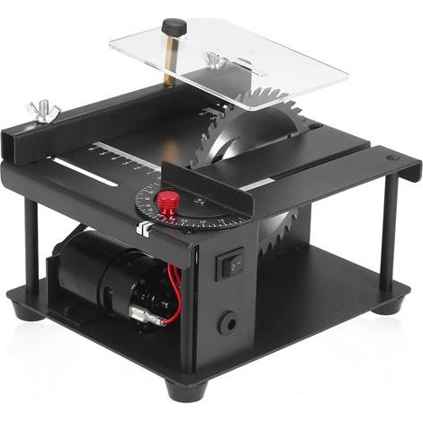 Mini table saw, 200W motor, 7-speed settings, can cut boards up to 35mm thick, suitable for wood cutting, DIY projects, superior version (1/5)