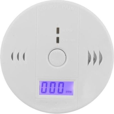 Détecteur Monoxyde De Carbone - Sans Fil - Alarme Acoustique - Blanc - 1 Pièce (1/4)