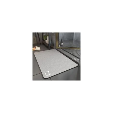 Houhence – Tappetino da bagno antiscivolo in diatomite – Assorbimento e asciugatura rapidi – Dimensioni 40×60 cm – Retro in gomma naturale – Crezuo