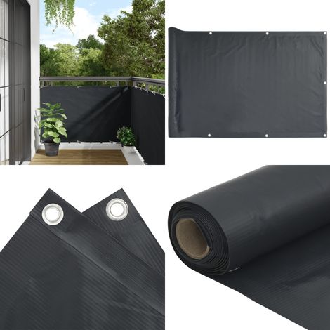 Balkon-Sichtschutz Anthrazit 90x500 cm Oxford-Gewebe - Balkon Sichtschutz - Windschutz Für Balkon - Privatsphäre Balkon - Wasserabweisend - UV Schutz - Home & Living (1/5)
