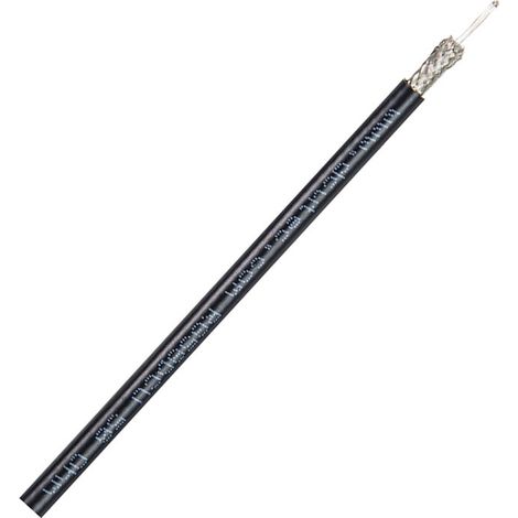 Cable RG58 Cobre Norma MIL-C17 PVC NEGRO (100m)