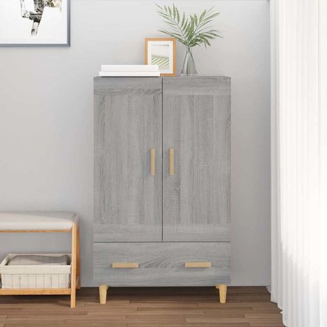 Buffet - Armoire de rangement Enfilade Sonoma gris 70x31x115 cm Bois d'ingénierie BV992948 - BonneVie (1/5)