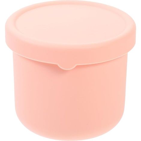 Boîte à bento en silicone rose de 250 ml avec compartiments (1/5)