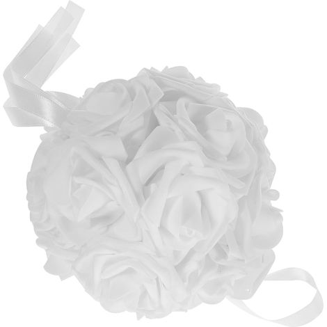 Boules de Fleurs Roses Blanches en Mousse PE, Décoration de Mariage Solide et Pratique, Ornement Suspendu Délicat pour Cérémonie et Fête Familiale (1/5)