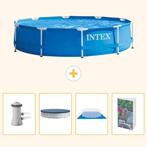 Intex Piscine Tubulaire Ronde - 366x76 cm - 5-pièces SCB117 (1/5)