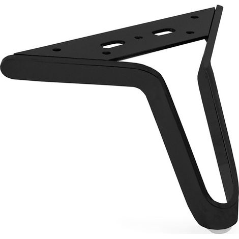 pata metal vintage h120 acabados disponibles cromo, blanco mate, niquel oscuro y negro mate acabado negro mate (1/4)