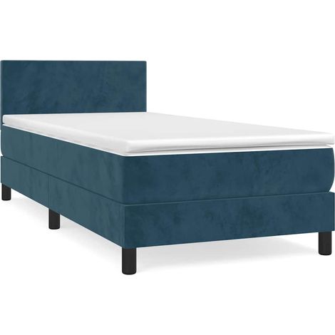 Maison Exclusive - Boxspringbett mit Matratze Dunkelblau 100x200 (1/5)
