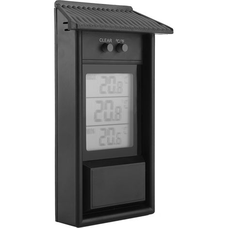 Digitales Hygrometer, Innenthermometer, wasserdichter Temperaturregler (Schwarz) (1/5)