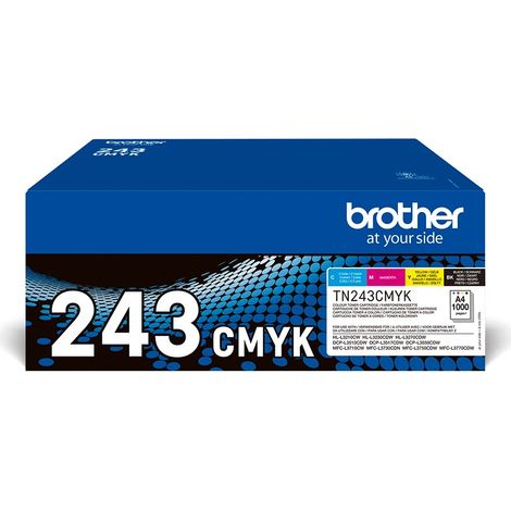 Brother TN-243CMYK cartuccia toner 1 pz Originale Nero, Ciano, Magenta, Giallo (1/4)