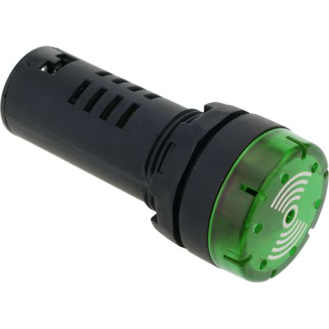BeMatik - Pilote LED indicateur clignotant avec buzzer-alarme 22mm 220 VAC pour panneaux lumiere vert (1/5)
