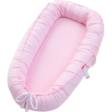 Sdraietta per neonati, in cotone, design portatile, rosa (1/2)