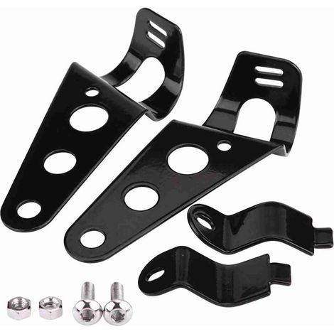 Support de Phare LED Moto 7 Pouces pour Glide - Bague de Fixation Noir Métallique (1/5)