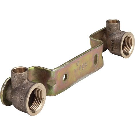 Viega Gemini-Montageeinheit, d 18mm, Rp 1/2, Stichmaß 150 Rotguss, Stahl verzinkt Modell 94476.0, 108021 (1/2)