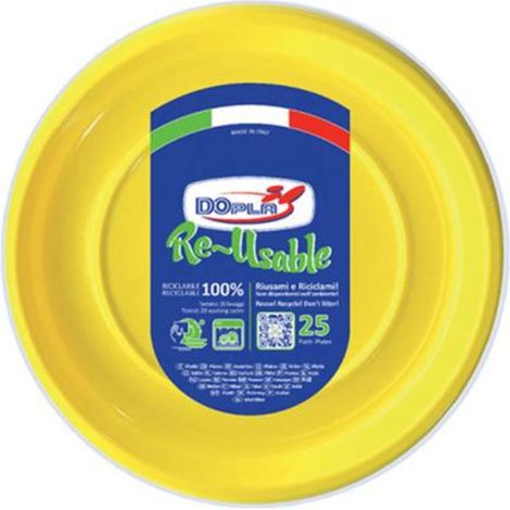 Cf.25 Piatti Piani Giallo 11752 X1