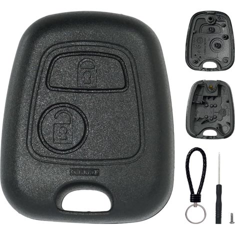 Coque de clé à 2 Boutons Compatible pour Citroën C1 C2 C3 C4 C5 Peugeot 106 107 206 207 208 307 407 806 Coque de télécommande (1/5)