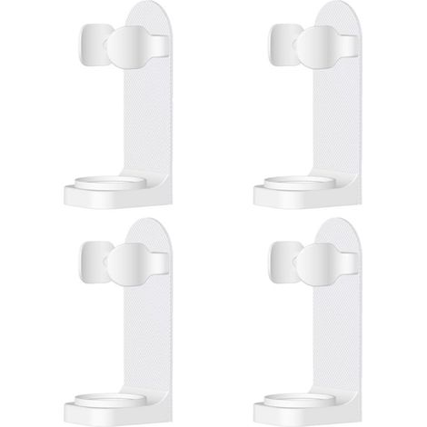 4 Pièces Porte-Brosse à Dents Électriques Mural Réglable Adhésif Puissant Convient à la Plupart des Brosses à Dents Électriques (1/5)