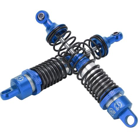 Amortisseurs avant et arrière en métal à ressort pour voiture RC AXIAL SCX10 1/10, bleu foncé (1/5)