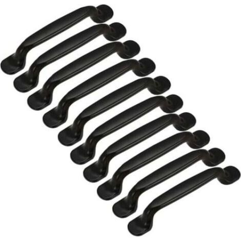 10 Möbelgriffe – Küchenschranktürgriffe – 128 mm Lochabstand – Aluminium (1/5)