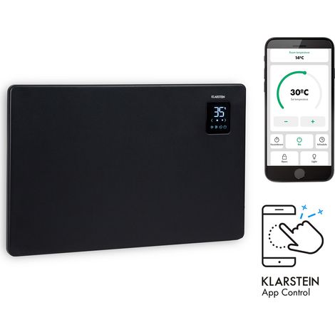 Klarstein – Radiateur électrique convecteur 1500W – Silencieux < 35 dB – Thermostat électronique – Programmation hebdomadaire – Installation murale facile (1/5)