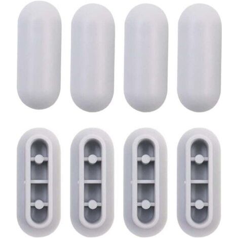 4 Pièces Tampon Universel pour Siège de Toilette Universel Chocs Kit de Tampon Abattant WC Plastique Toilette Pare-chocs Remplacement (1/4)