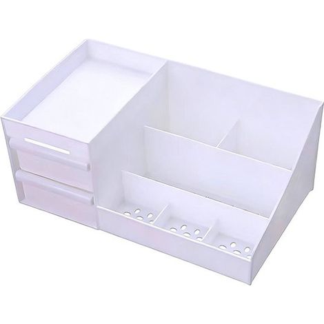 Kosmetikaufbewahrungsbox – mit Schublade – klein – rosa – 26,5 x 11,5 x 16 cm (1/5)