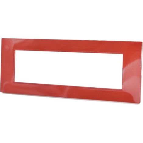 Placchetta per interruttore in metallo a 7 posti corallo cassetta 507 compatibile con vimar plana supporto cover (1/2)