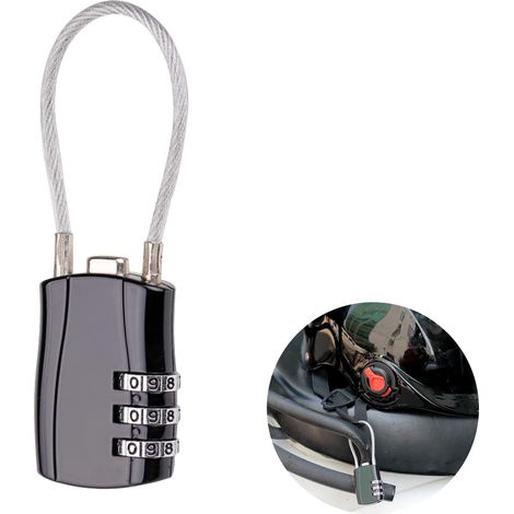 Cadenas Cable,Cadenas à Câble Rétractable,Cadenas à Combinaison Numérique,Antivol Casque vélo,Antivol Câble à Combinaison,Câble Antivol Vélo,Câble Antivol Numéros,Cadenas à Combinaison,1PCS (1/5)