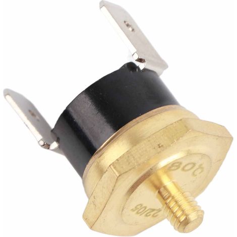 KSD301 Kupferthermostat, 80 °C, 250 V, normalerweise geschlossener Bimetallschalter M4, Schnappscheibe, 5er-Packung (1/5)
