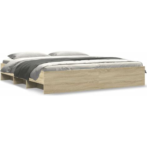 Maison Exclusive - Giroletto senza Materasso Rovere Sonoma 200x200cm in Truciolato