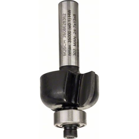 Bosch Hohlkehlfräser, 8 mm, R1 6 mm, D 24,7 mm, L 13 mm, G 53 mm