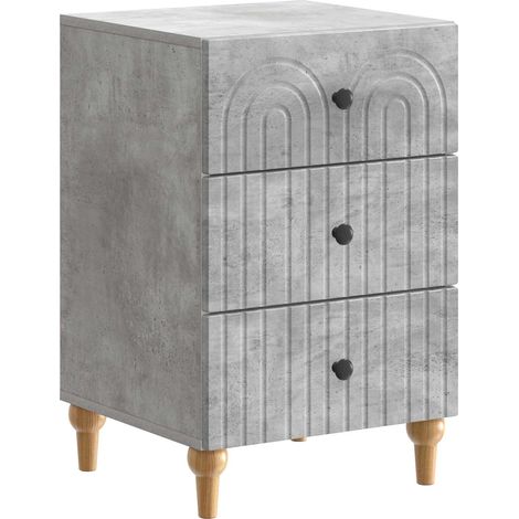Bedside Cabinet Concrete Grey 43x 41 x 66.5 cm Engineered Wood vidaXL
