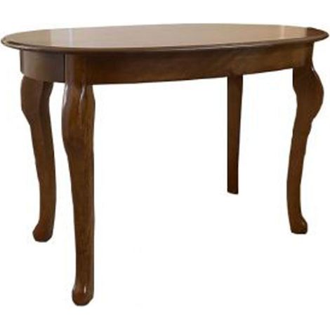 Tavolino da fumo ovale in legno noce