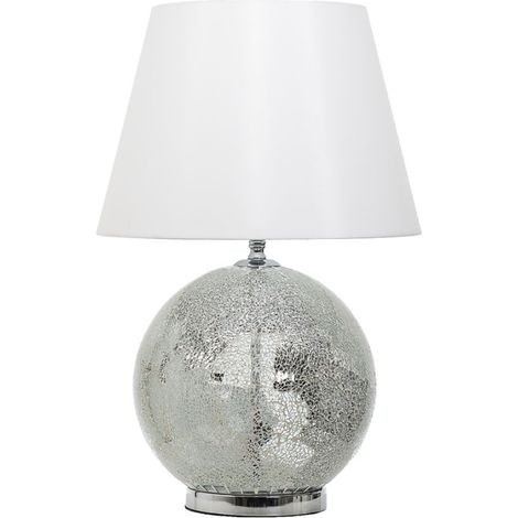 Sobremesa bola 30cm mosaico espejo led interior pantalla blanca