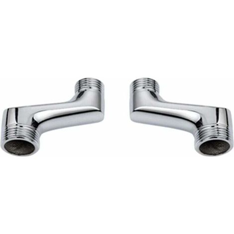 Eck-Duscharmatur, Messing-Winkelreduzierstück, verstellbarer Schwenkarm, Eck-Wandarmatur, 1/2"- bis 3/4"-Versatzarmatur, Chrom