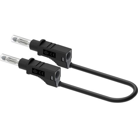 Electro PJP 2214/600V-CD1-50N Messleitung Bananenstecker 50 cm Schwarz 1 St. (1/4)